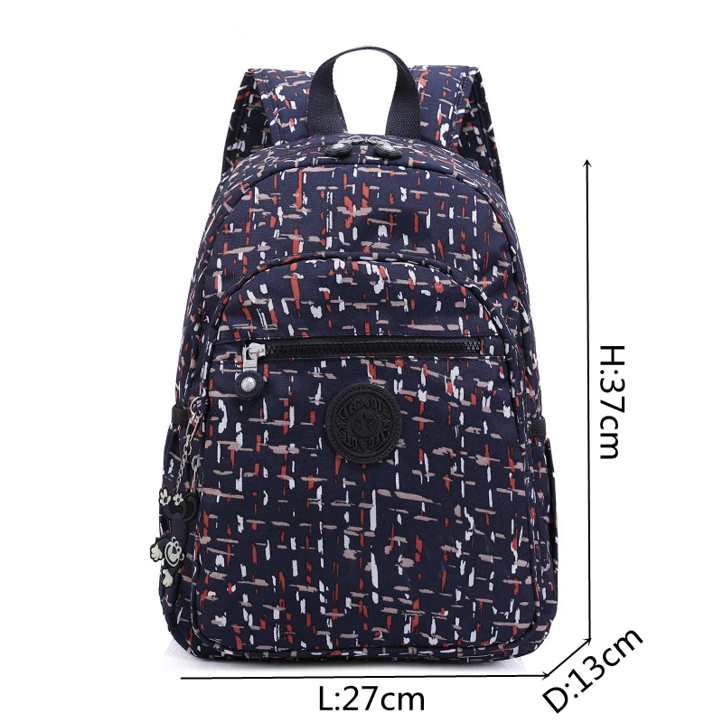 High Quality 2024 New Nylon Flower Pattern Fashion Casual A4 Girl Boy Women Men School Backpack Lightweight Travel Bag M1318