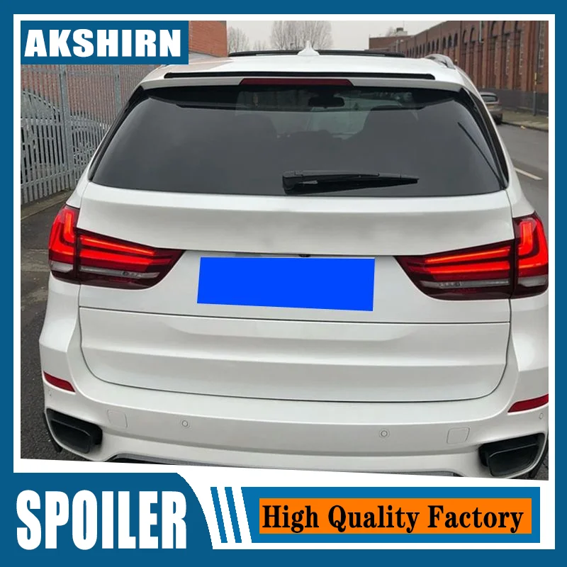 Для BMW X5 F15 M Sport 2014 2015 2016 2017 2018 глянцевый черный/углеродное волокно, задний спойлер на крышу багажника, крыло, верхний сплиттер, губа