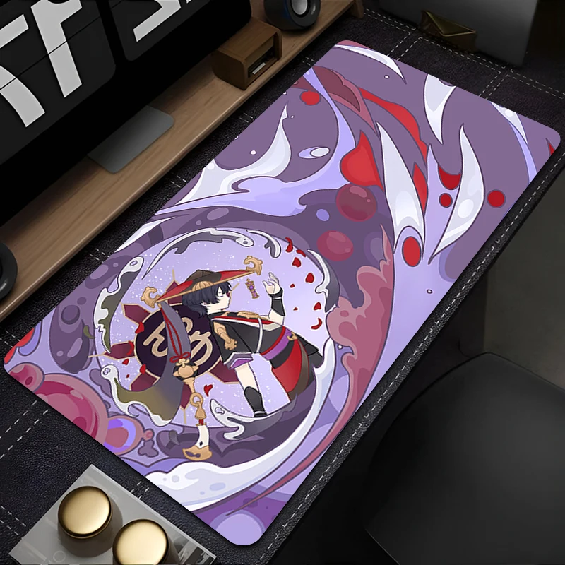 

Genshin Impact Mousepad Anime Gaming Mouse Mat Gamer Locking Edge Computer Mouse Pad Big Office HD Print Desk Mat Game Mousepad