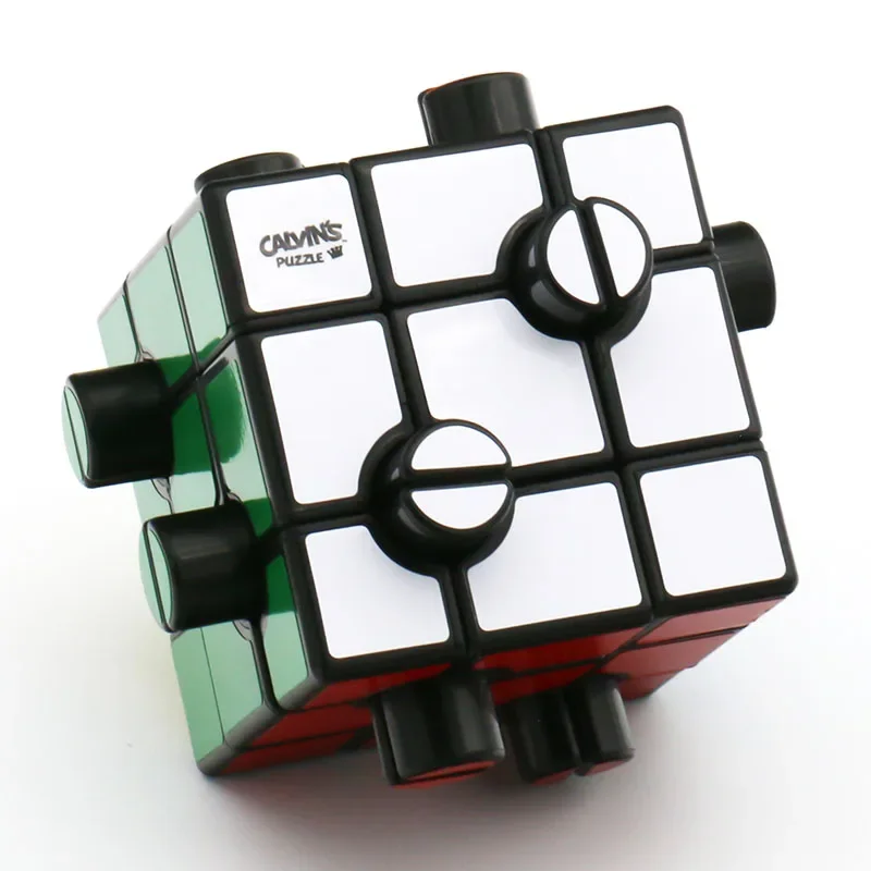 Calvin's Puzzle New 3x3 Cube Button Magic Cube Bundle Edition 3x3 Alien Ring Magic Children's Puzzle Toys Cube Puzzle