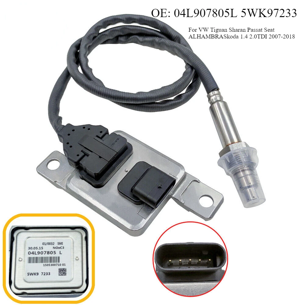 OE 04L907805L 5WK97233 High Quality for NGK Probe 12V NOX Sensor For VW Q3 Q5 A4 Tiguan Sharan Passat Seat 1.4 2.0TDI 04L907807L