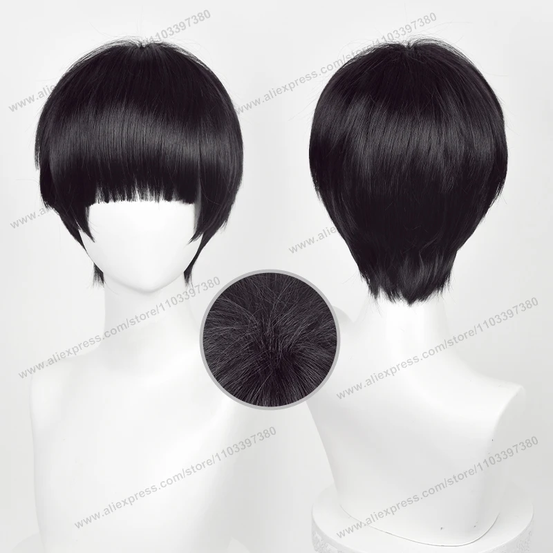 Shigeo Kageyama Cosplay Wig Synthetic Hair 32cm Natural Black Man Wig Anime Heat Resistant Wigs - Image 4