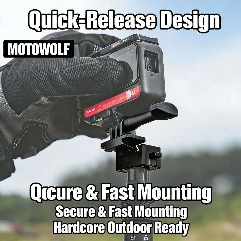 

Быстросъемное крепление для камеры на руль мотоцикла, удлинитель для экшн-камеры, аксессуары для видеорегистратора