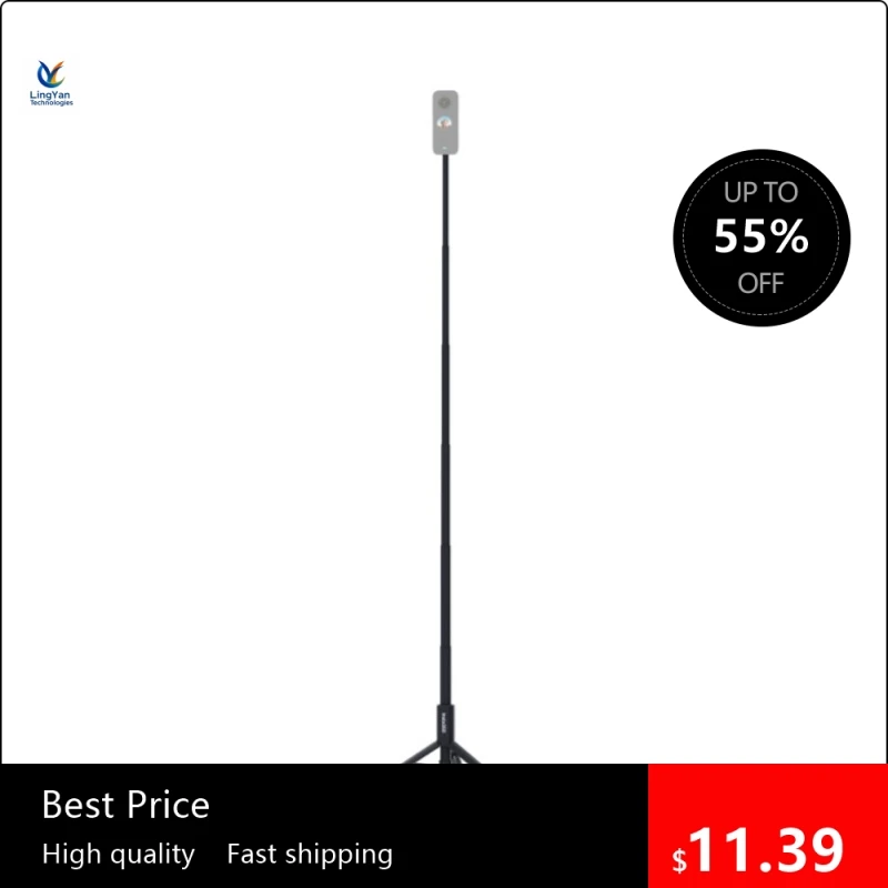 

Палка для селфи-штатива Insta360 2 в 1 для ONE X3/X2/RS — выдвижная, 360° ° Поворот с винтовым креплением 1/4 дюйма