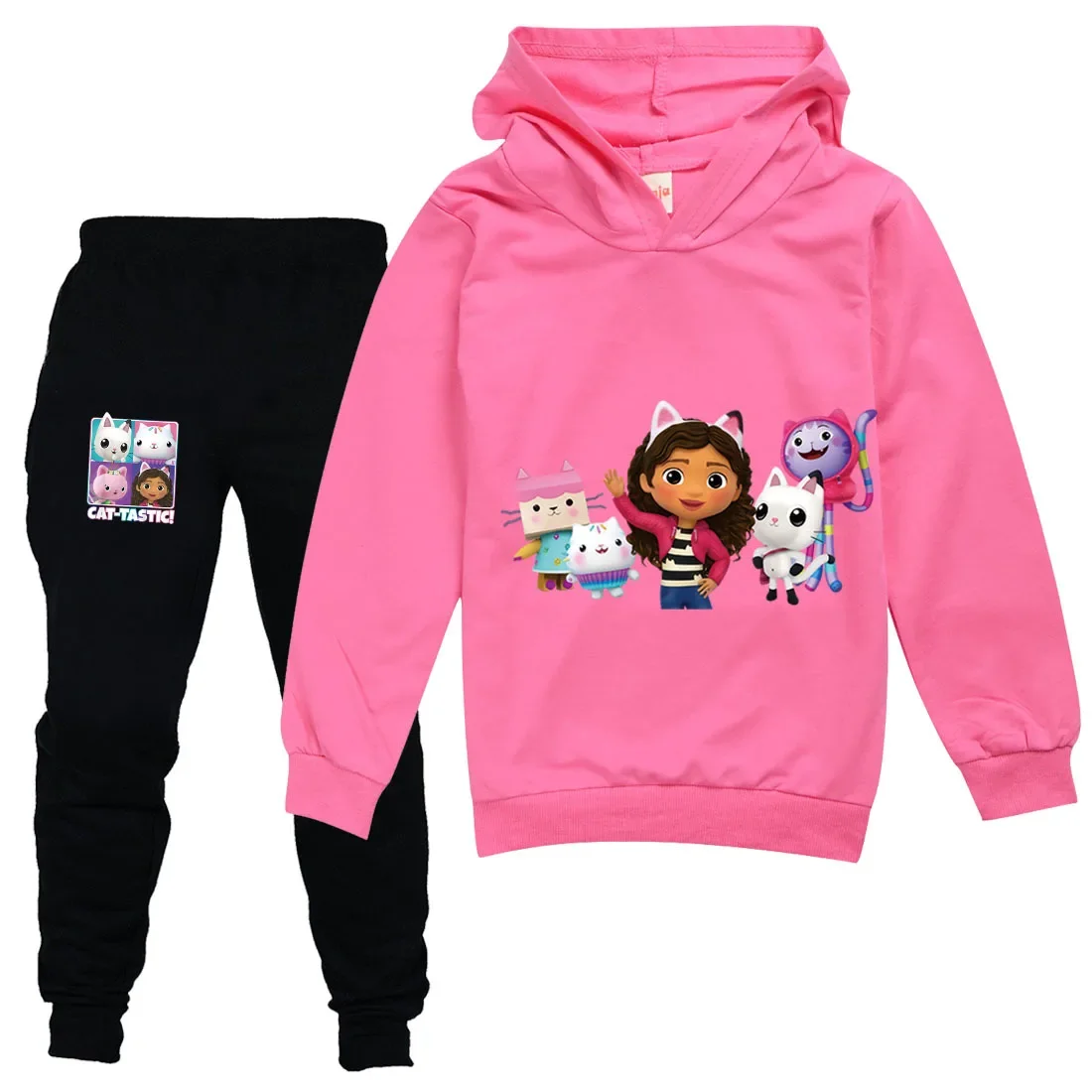 

Mochila Gabby's Dollhouse Clothing Set Baby Girls Clothes Sets for Kids Hoody Sweatshirts Pants 2pcs Sets Toddler Boys Tracksuit