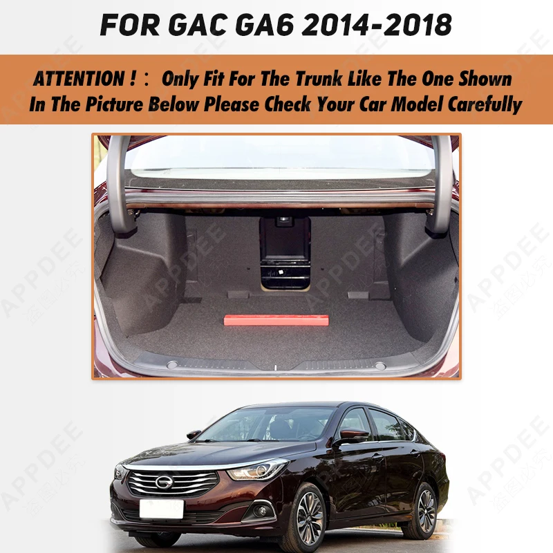 Auto Full Coverage Trunk Mat For GAC Trumpchi GA6 2014-2018 17 16 15 Car Boot Cover Pad Interior Protector Accessories