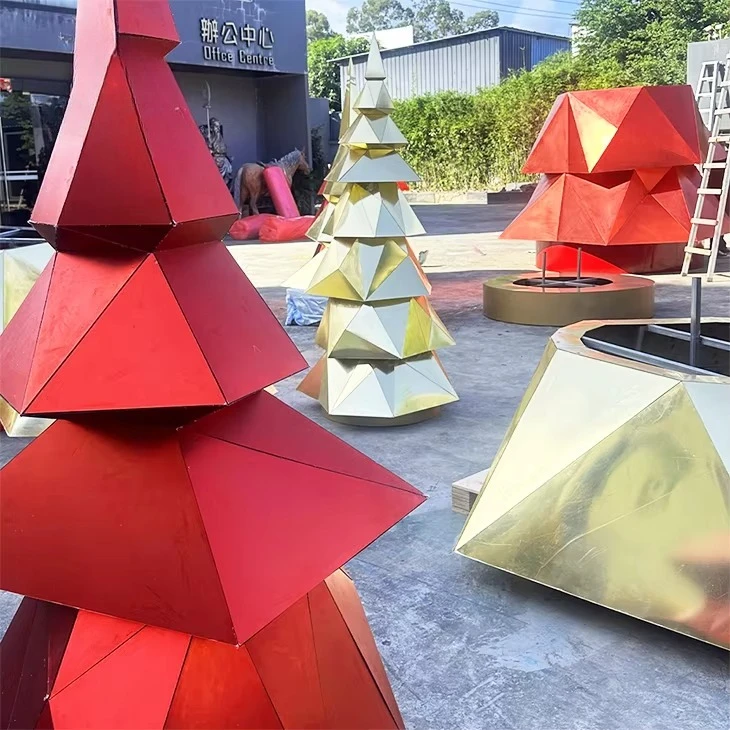 New commercial acrylic Christmas tree large pine stand realistic function outdoor display iron tree