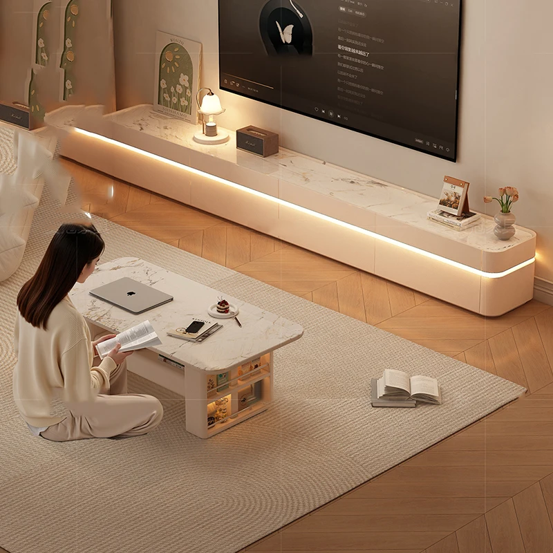 Soportes de TV Minimalistas para Almacenamiento, Muebles Modernos Blancos para Sala de Estar, Soporte de TV para Monitor, Muebles para el Hogar