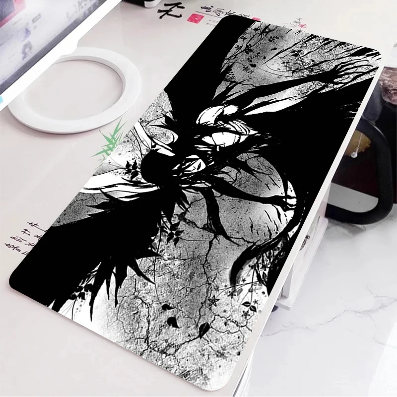 Podkładka pod mysz Anime Bleach XXL Akcesoria do gier Duża podkładka pod mysz Czarno-biała podkładka na biurko Klawiatura Rozszerzony dywan Podkładki pod mysz — zdjęcie produktu 2