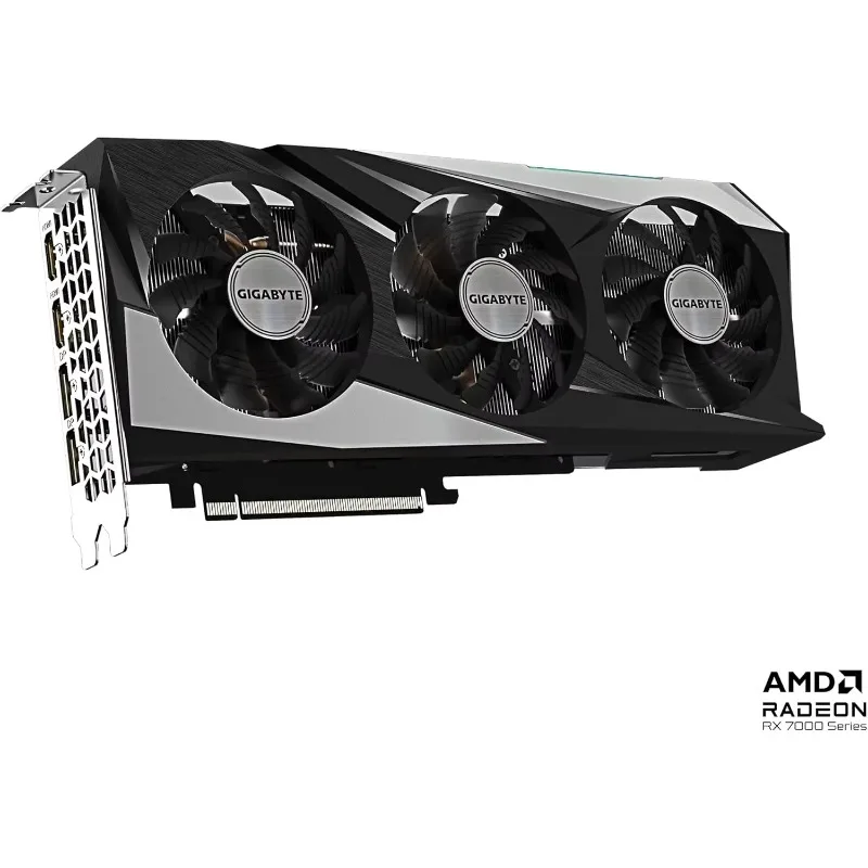 بطاقة رسومات GV-R76GAMING OC-8GD Radeon RX 7600 Gaming OC 8G، 3X WINDFORCE Fans 8GB 128-bit GDDR6، بطاقة فيديو