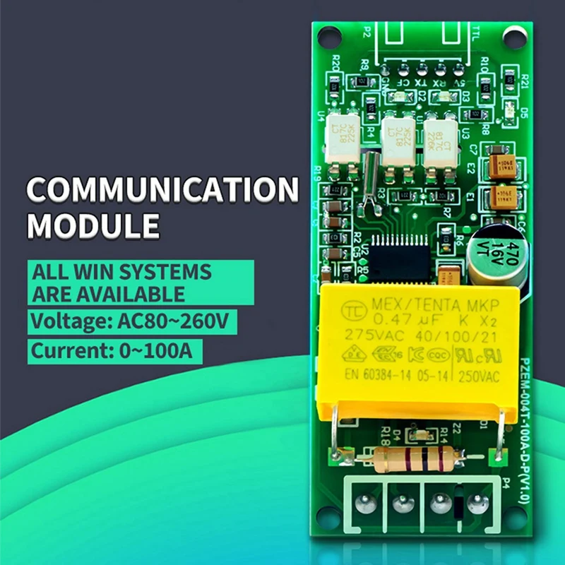 Imagem -04 - Módulo de Teste Atual para Arduino 3x 100a Versão Pzem 004t ct kh Aberto Volt Amp Ttl Com3 Com4