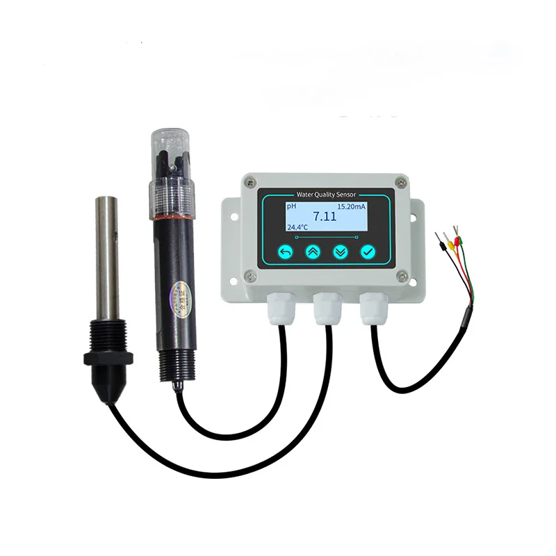 BGT RS485 4-20mA 0-5V  2 in 1 IoT Water Quality Monitoring Tester Water Analyzer EC PH Probe Sensor for Agriculture