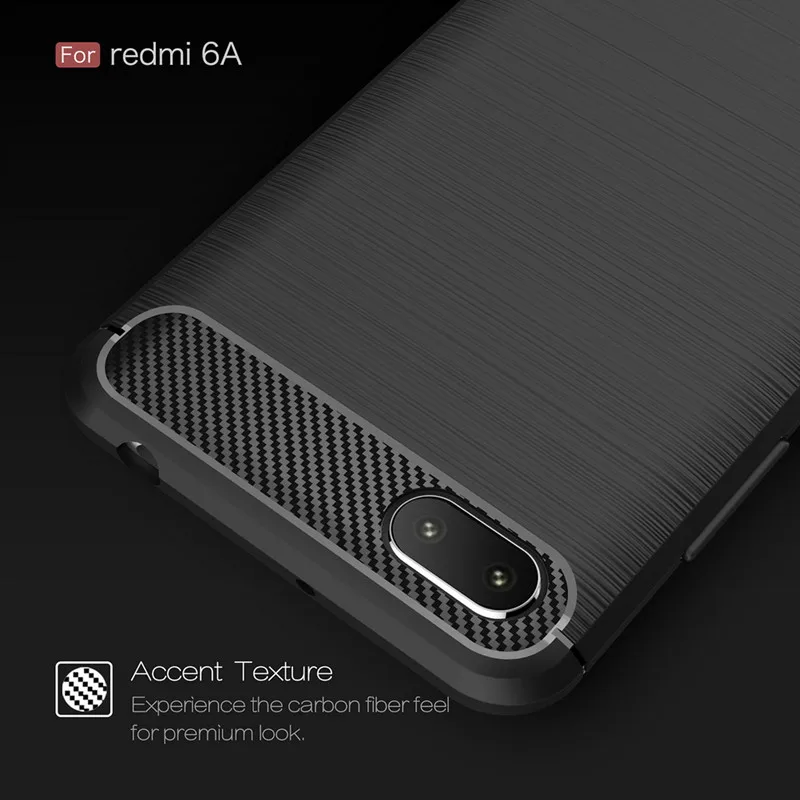 Soft Cover for Redmi 6A Carbon Fiber Silicone Case for xiaomi redmi 6a Redmi6A Back Phone Cover Coque Fundas