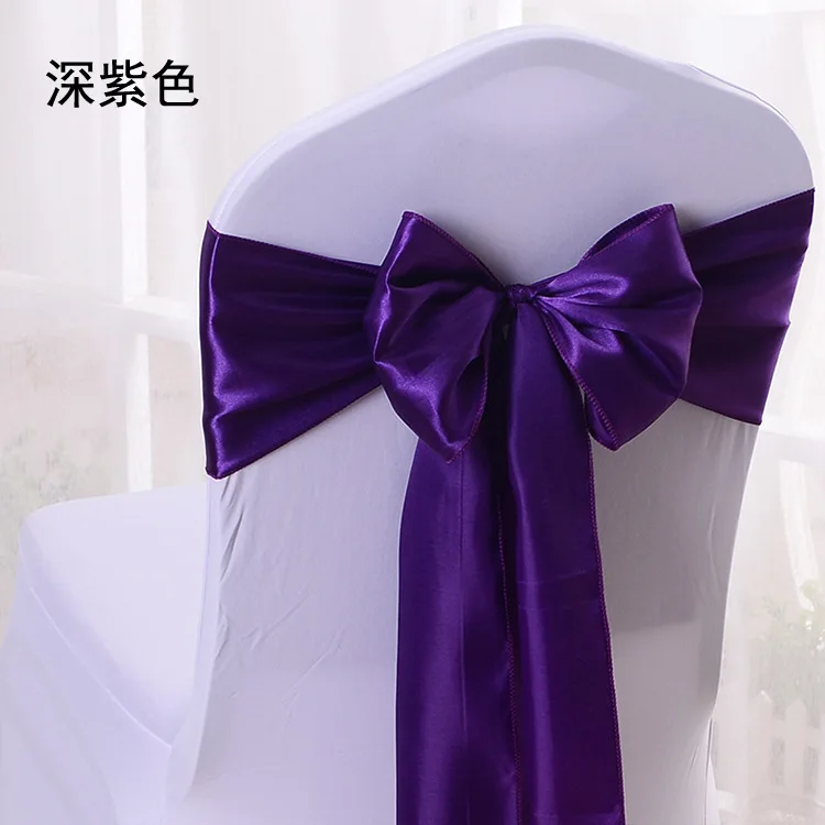 NONE 10 Stück Satin-Stuhlschärpen, elegant, hochwertige Stuhlbänder, Schleifen, Stühle, Raffhalter, Stühle, Dekoration für Hochzeit, Bankett, Party 6