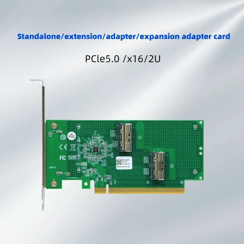 

Independent/Extended/Adapter/Extended Adapter Card PCle5.0 x16 to MCIO 8i/2U