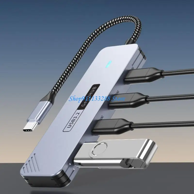 

G88D 4-портовый USB-концентратор C 10 Гбит/с, быстрая скорость передачи данных, разветвитель из алюминиевого сплава для ПК, диск