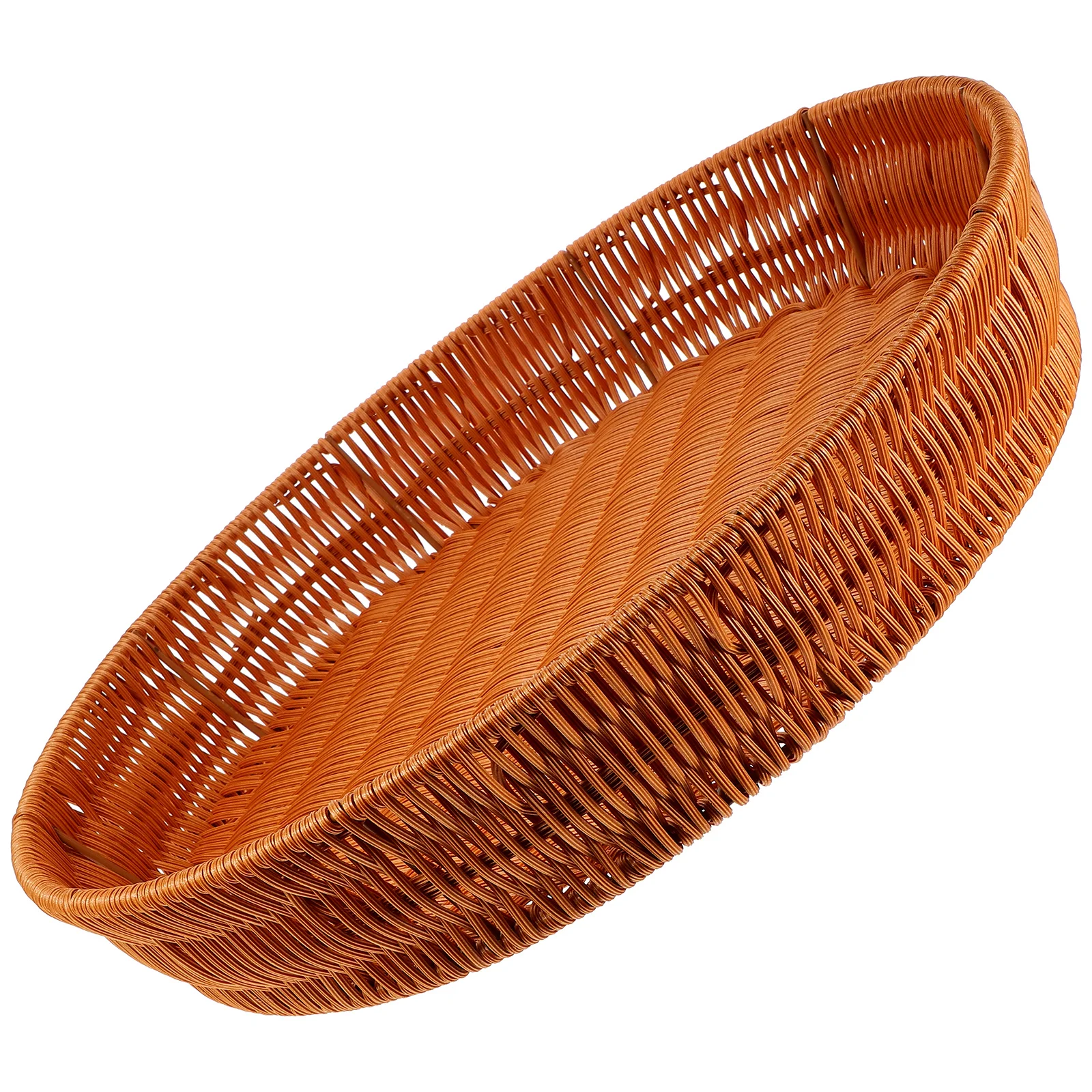 

Woven Basket Tray Storage Basket For Table Bread Imitation Rattan ganizer Tray Woven Baskets For Storage Fruit Vegetable