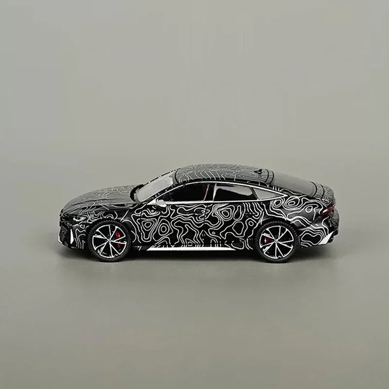 모델 카 RS7 스포츠백 2022 합금 다이캐스트 차량 컬렉션, 블랙, CM 1:64