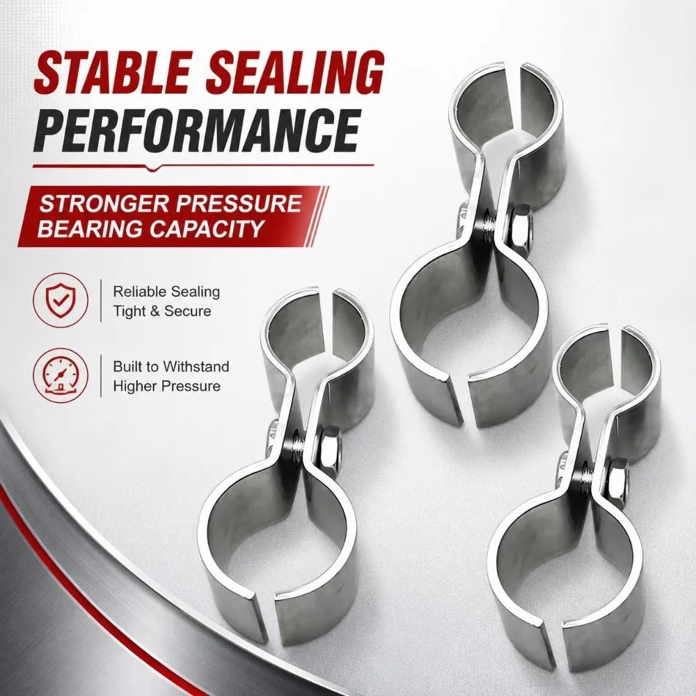 8‑Shape Double Tube Clamp Adjustable Zinc Plating Parallel Pipe Clamp Anti‑rust Heavy‑duty Dual Pipe Fixing Clip Machinery