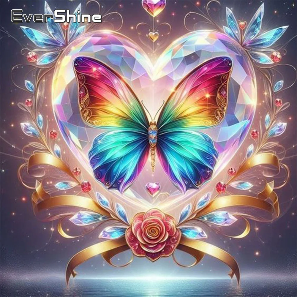 Ever shine DIY Diamant Mosaik Schmetterling Tierbild von Strass steinen Malerei Blume Handarbeit Stickerei Wand dekoration