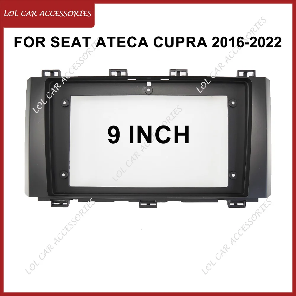 9 Inch For Seat Ateca Cupra 2016-2022 Car Radio Stereo Android MP5 Player Panel Casing Frame Fascia 2 Din Head Unit Dash Cover