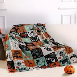  Plush Warm Fleece Blankets for Women Men Girls Halloween Throw Blanket Cute Baby Highland Cattle Witch Flannel Blanket Soft