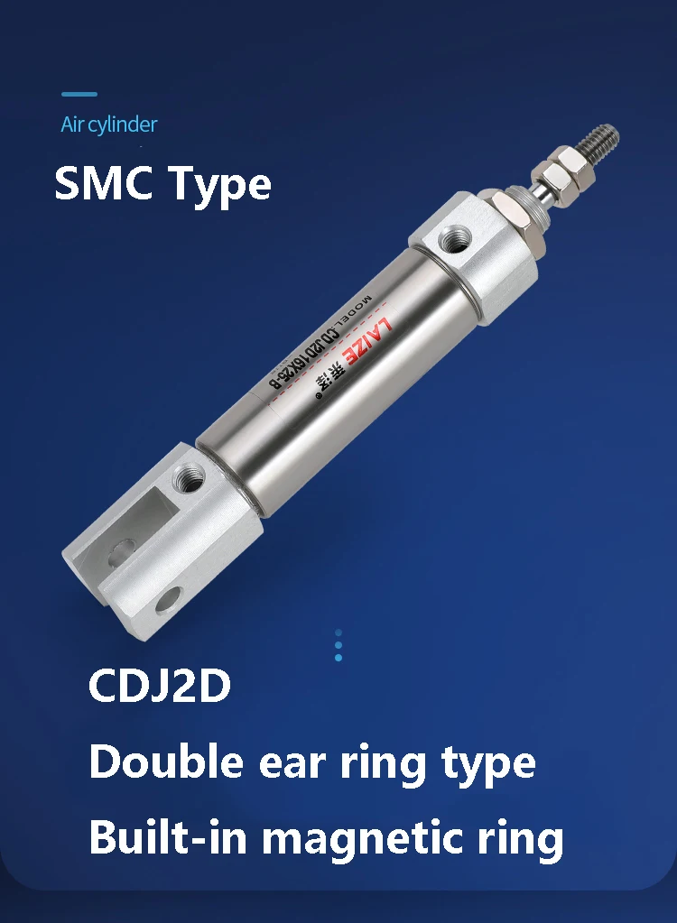 CDJ2D Bore16 Pneumatischer Mini-Edelstahl-Luftzylinder Doppelohr-Typ mit Eingebautem Magnetring – Detail 1