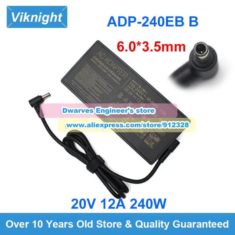 20V 12A 240W ADP-240EB B AC Adapter A20-240P1A Laptop Charger for ROG 15 GX550LXS RTX2080 TUF F17-FX707ZM Power Supply 6.0*3.5mm