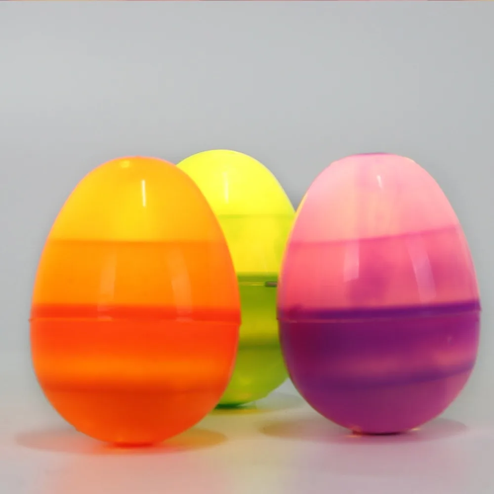 12pcs Electronic Easter LED Light Colorful Glowing Luminous Easter Eggs Secure Reusable Easter Egg Decoration