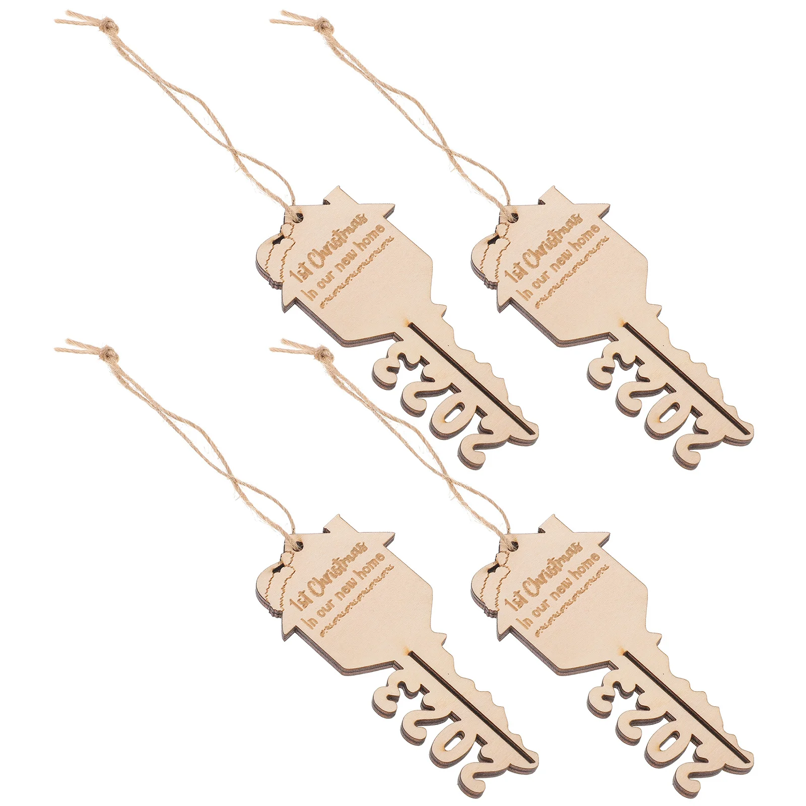 

4Pcs Wooden Christmas Tree Ornament Creative Hanging Xmas Pendant Decor for Party Home Xmas Tree Decoration Christmas Layout