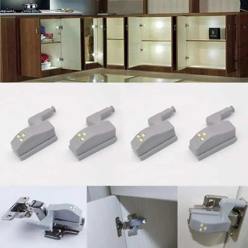 20/10/5/2PCS Under Cabinet Light LED Inner Hinge Lamp Universal Wardrobe Cupboard Door Sensor Light Bedroom Kitchen Night Lamp