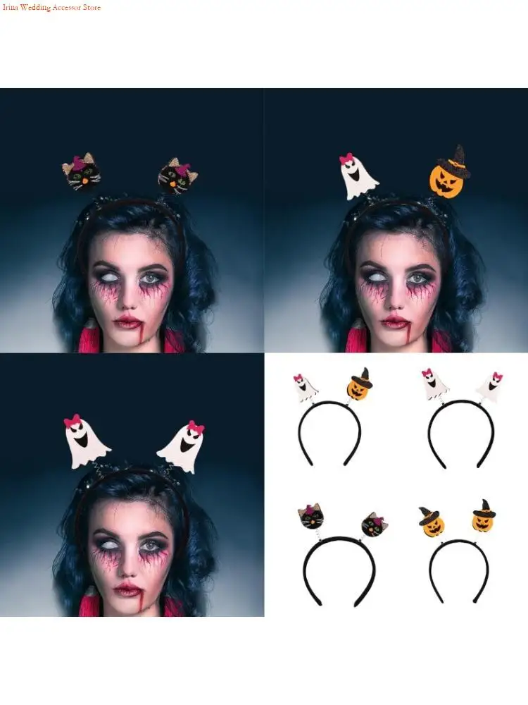 G92D Lovely Pumpkin Specter Hair Accessory Comfortable Hairbnad Party Decoration