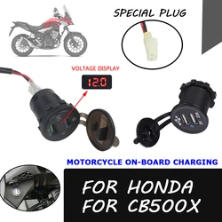 Motocykl wskaźnik napięcia typ C gniazdo USB do ładowarki rozdzielacz Splitter dla Honda CB500X CB 500X CB 500 X CB500 X 2022 2023