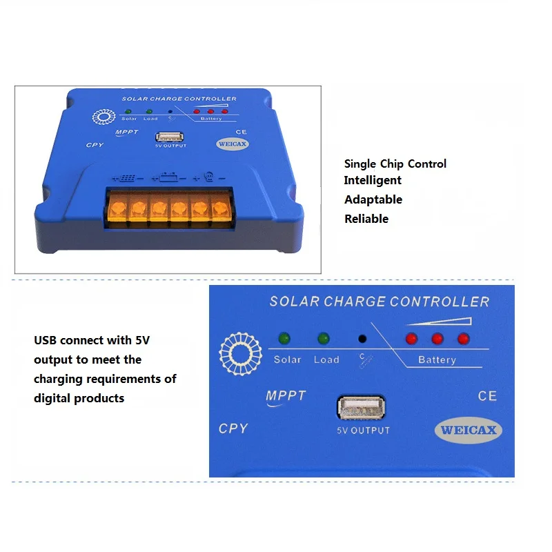 جهاز التحكم بالشحن بالطاقة الشمسية HearGrow MPPT 12 فولت 24 فولت منظم الألواح الشمسية الأوتوماتيكي 10A وحدة تحكم USB LED مزدوجة #2