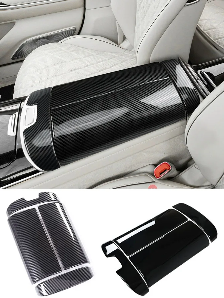 

For Mercedes Benz W223 S Class S400 S450 S550 AMG 2013 2021 2023 2024 Car Center Console Lid Armrest Box Trim Protective Cover