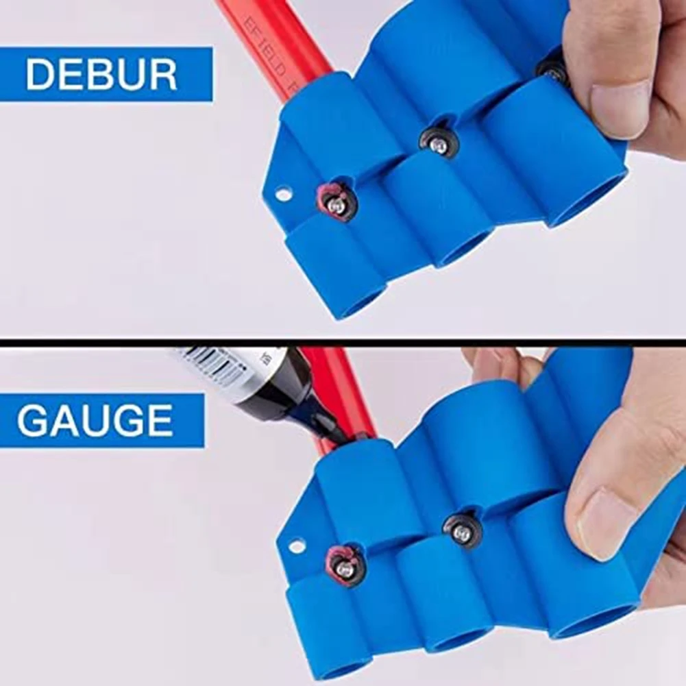 Full Size 1/4Inch-1Inch Deburring Pipe and Depth Gauge Tool for Copper CPVC PEX PE-RT HDPE Pipe