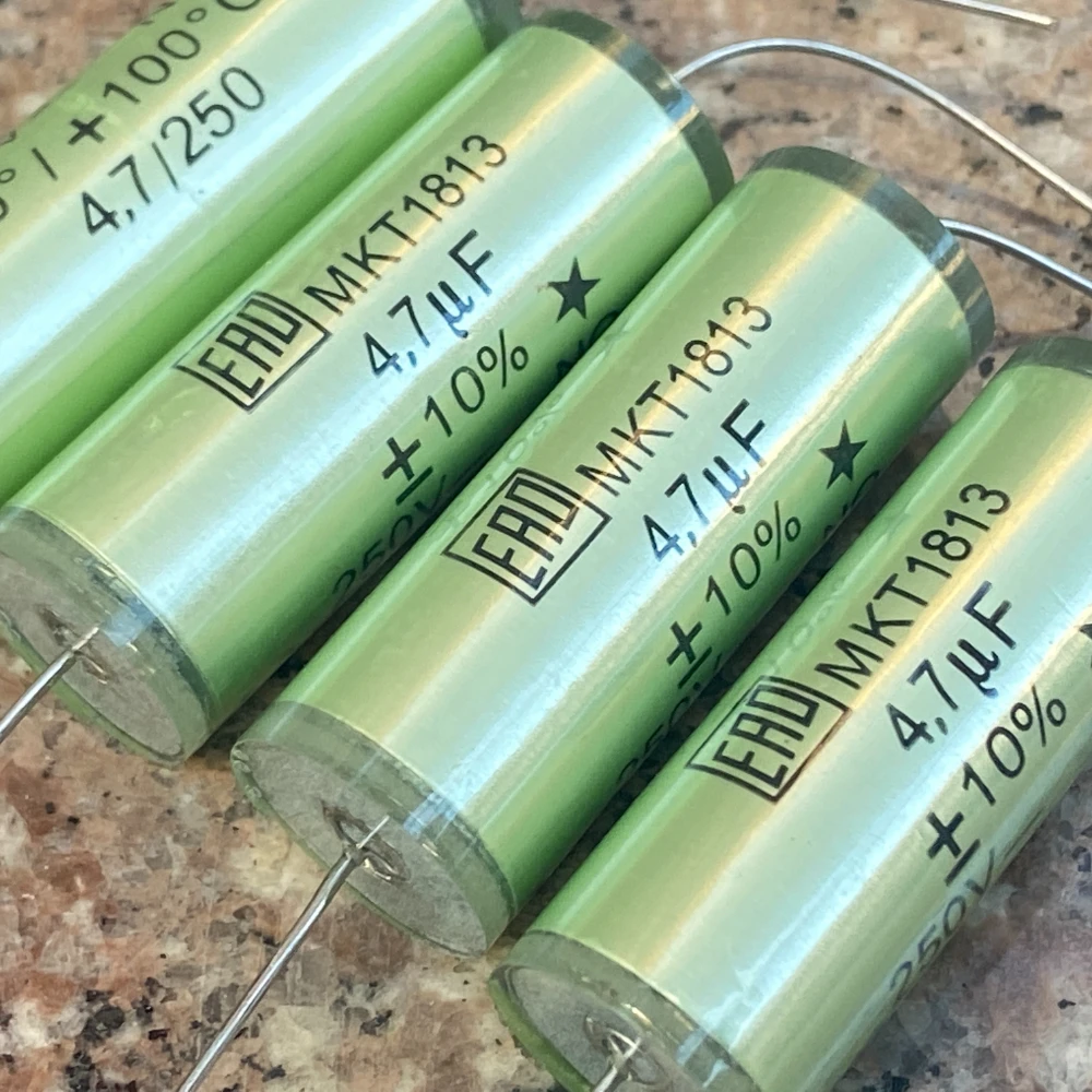 2PCS/LOT 1813 Green Elf Coupling Capacitor  4.7UF 250V