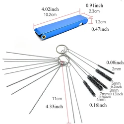 Car‘ Carburetor Clean Brush Set Dirt Carbon Chain Saw Scraper Stainless Steel Needle Motorcycle Aluminum Box Spray Gun Cleaning