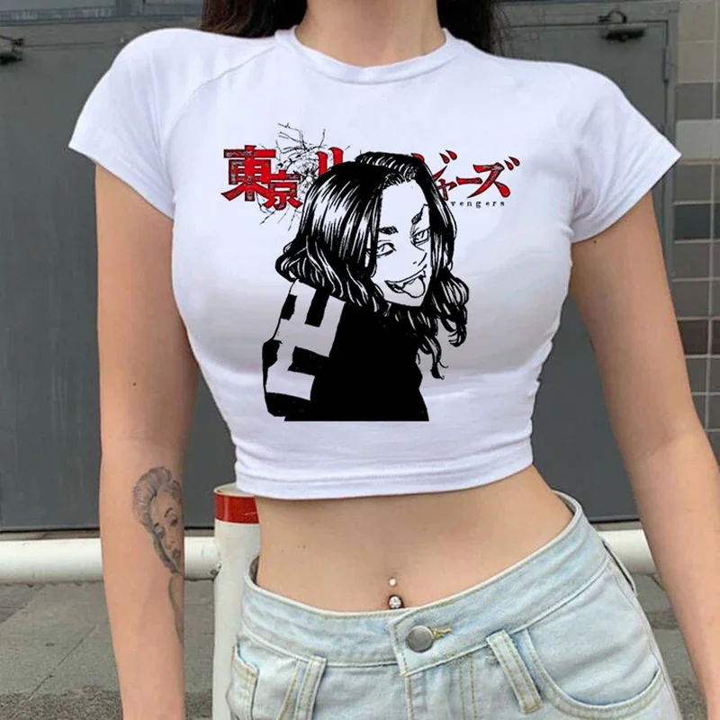 Camiseta corta de Anime japonés Tokyo Revengers para mujercamisetas Graficas de Manga Harajuku، camisetas de Anime