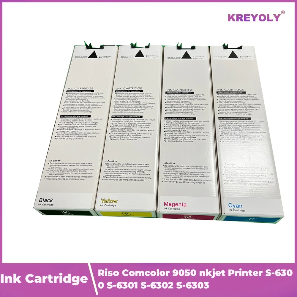 Cartucho de tinta Compatible para impresora Riso Comcolor 9050 nkjet S-6300 S-6301 S-6302 S-6303