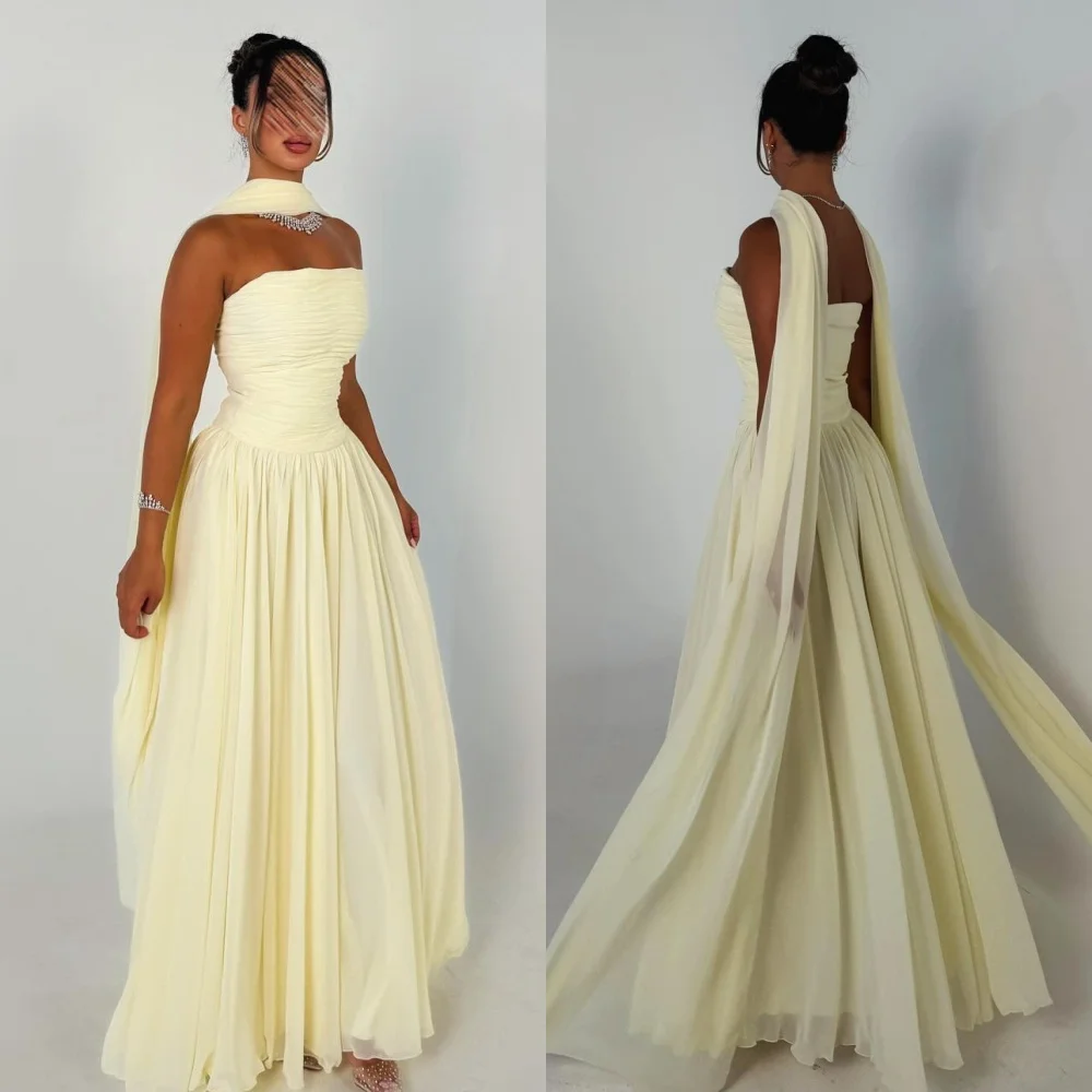 

Индивидуальные современные стильные элегантные шифоновые драпированные ленты, прямые длинные платья без бретелек, платья на заказ, модные классические платья