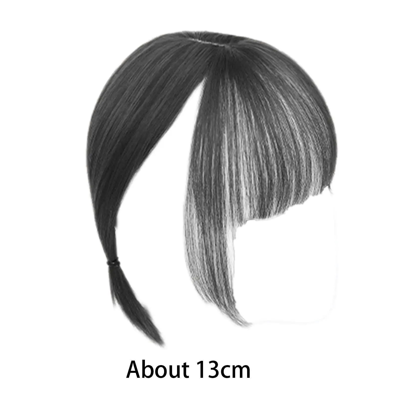 Clip in Bangs False Bangs Hairpiece Invisible Hair Accessory Air Bangs Air Bangs Fringe with Temples for Party Daily Use Work