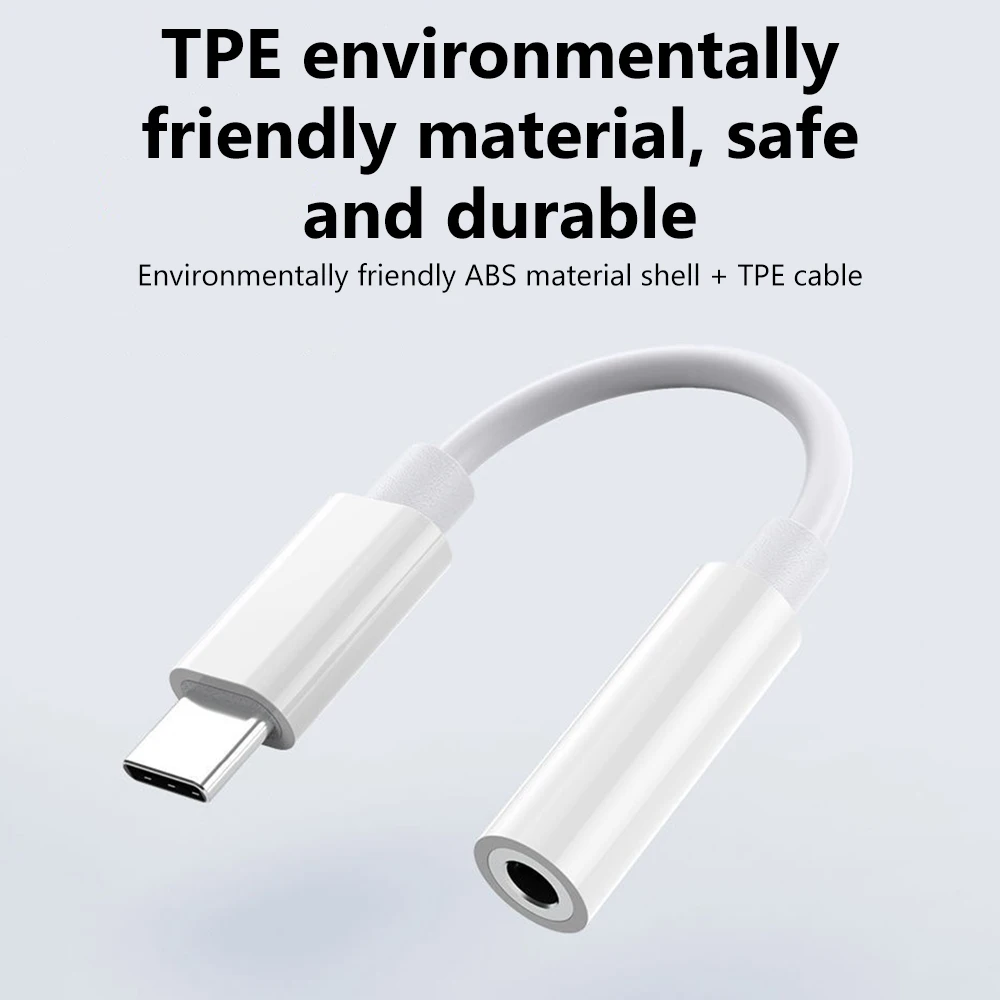 Olaf USB Type C 3.5 Jack Earphone Adapter USB C to 3.5mm Headphones AUX Audio Adapter Cable For iPhone 15  Samsung Huawei