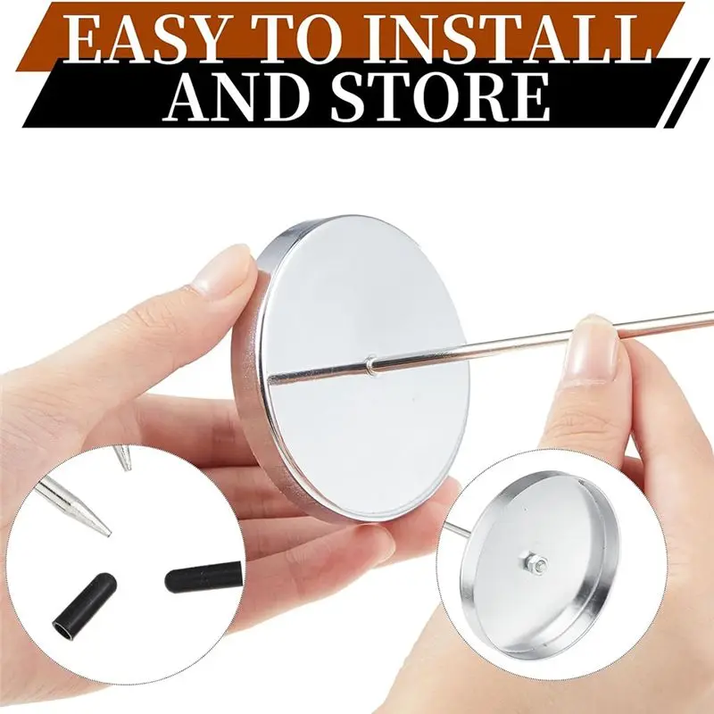 M07K-12 PCS Receipt Holder Kitchen Takeaway Order Machine For Restaurant Silver Receipt Spike Memo Holder