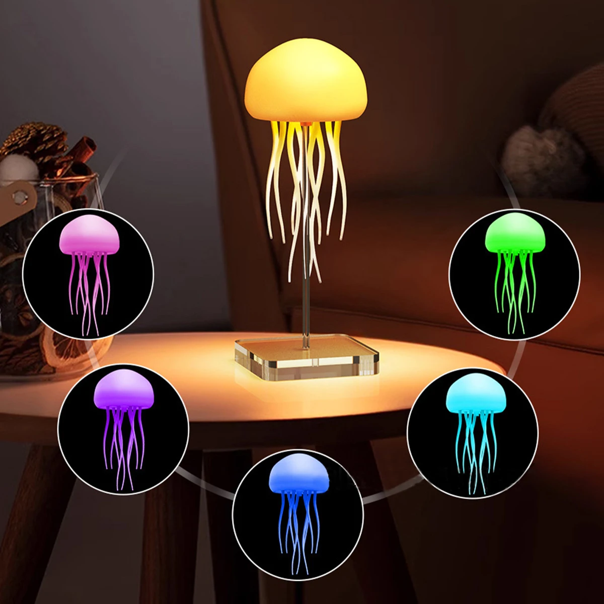 

Ночник в виде медузы, атмосфера, украшение для спальни, креативный прикроватный искусственный декор, домашние декоративные подвесные светильники, плавающие