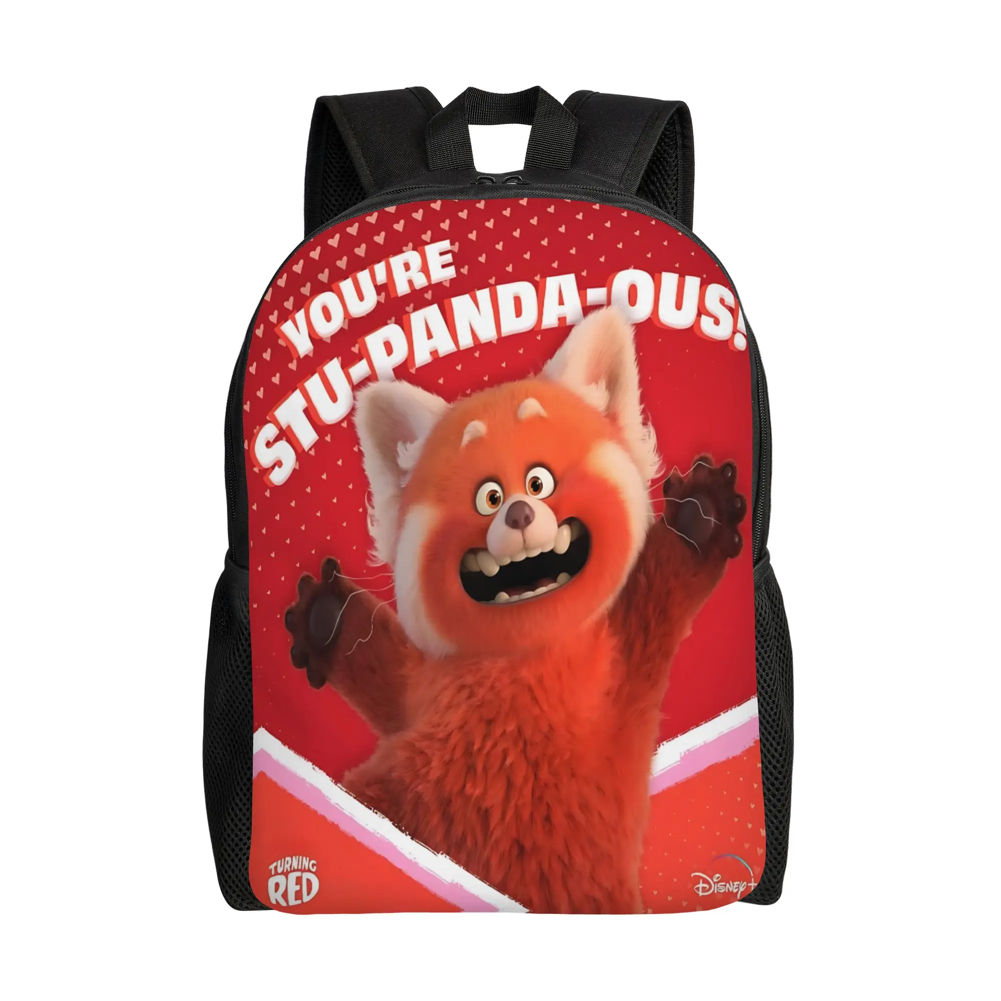

Рюкзак Happy 2026 Red Panda Daypack (1 шт.), портативный, для кемпинга, в стиле ретро, моющийся, с изображением красной панды из мультфильма «Я краснею»