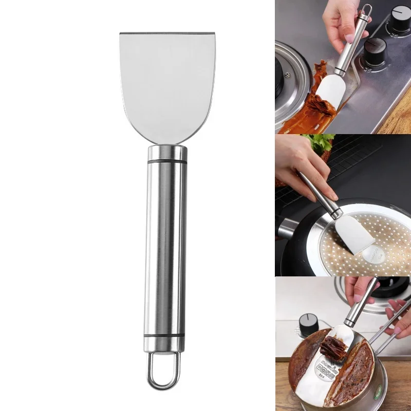 2pcs Heavy Duty Metal Scraper Stubborn Stain Frost Removal Shovel Freezer Stovetop and Floor Cleaning Paint Scrapers Clean Tools