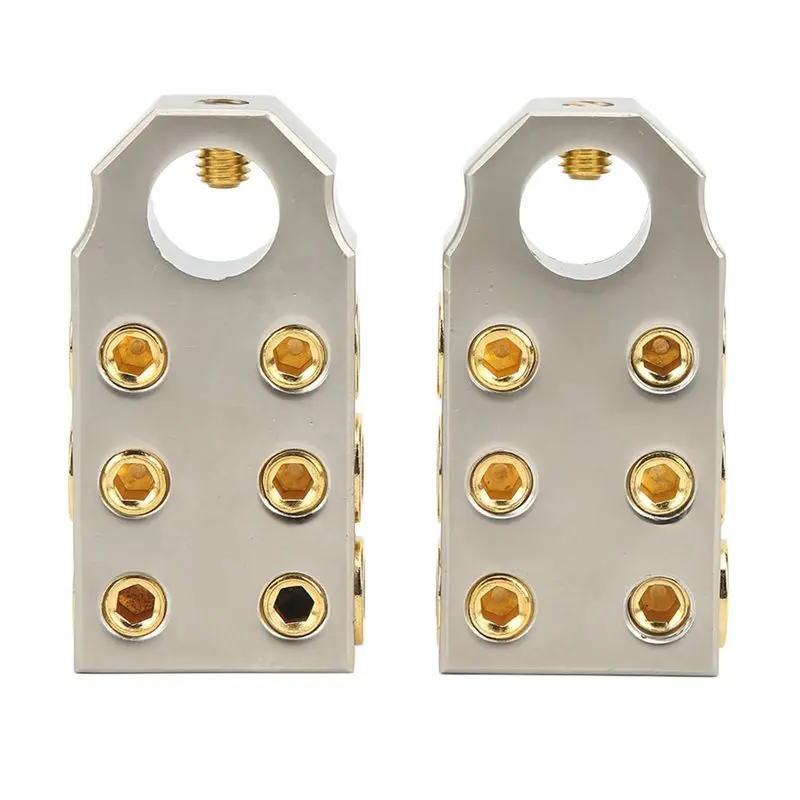 DT39 Battery Terminal Clamp Kit, Positive Negative Audio Modification for 1/0AWG 2/0AWG Welding Cable Car Audio