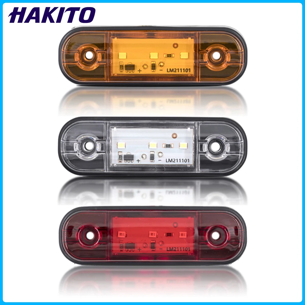 1pc 12V-30V 3LED Side Marker Light Car External Light Warning Tail Clearance Light Signal Brake Lamp for Truck Lorry Bus Trailer