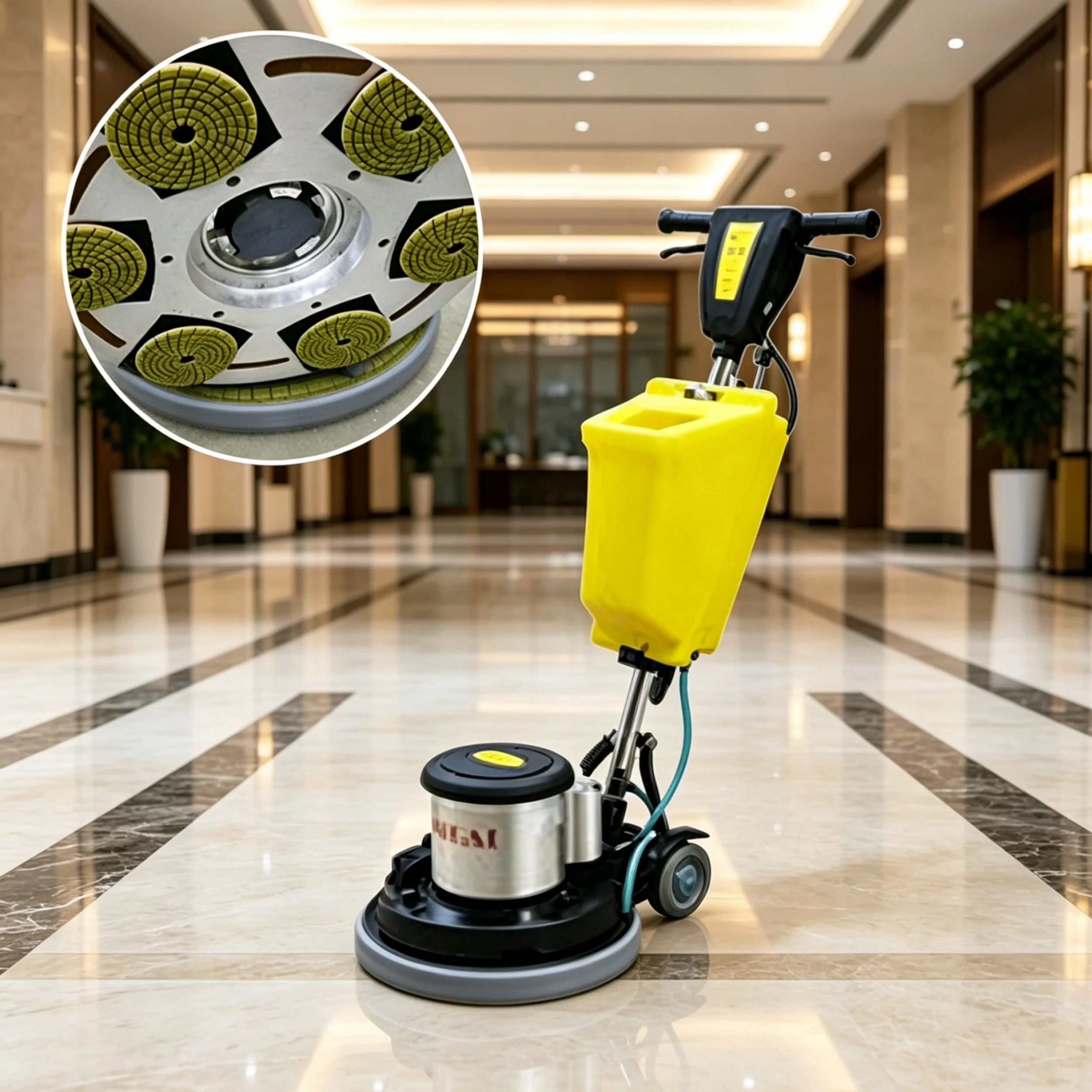 436mm Marble Floor Polishing Machine Stone Crystal Surface Polisher Floor Renovation
